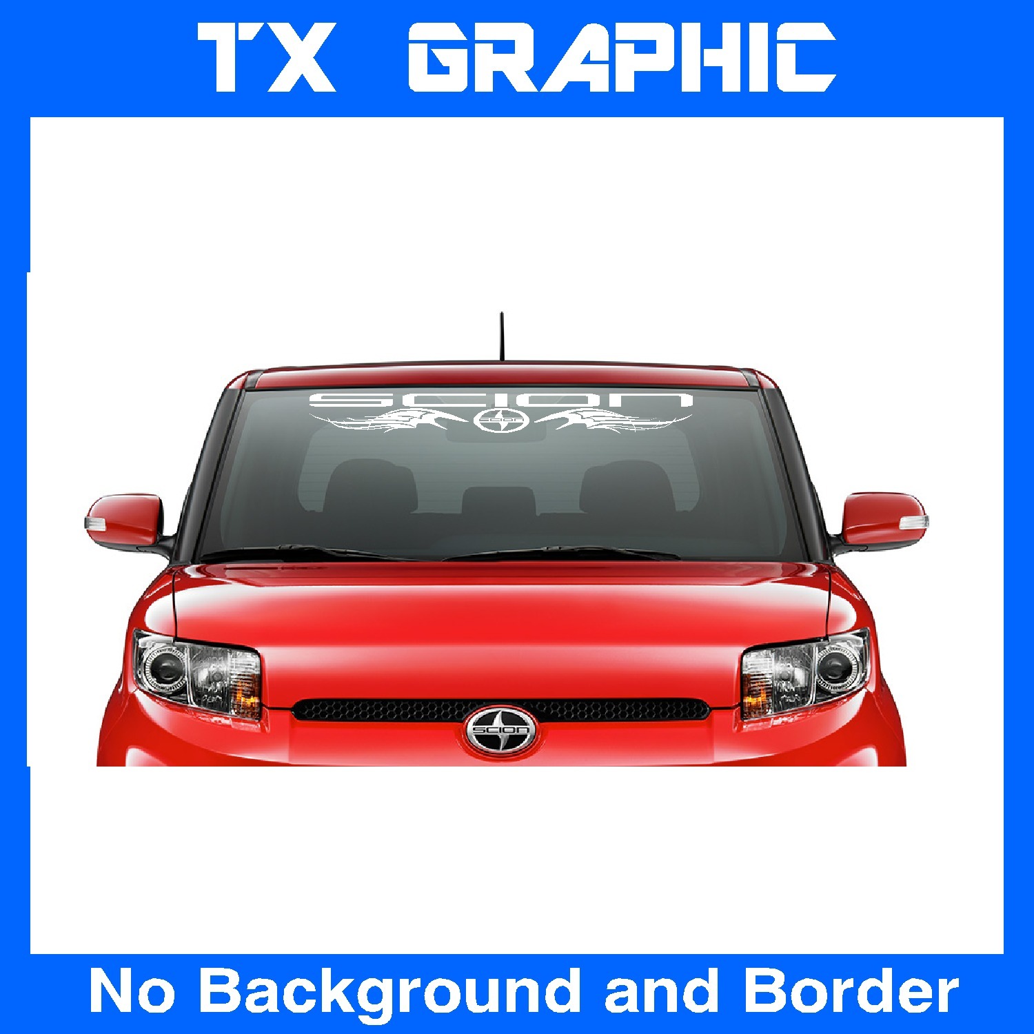 SCION WINDSHIELD DECAL VEHICLE GRAPHIC VINYL STICKER BACK WINDOW SZ: 5″ X 40″