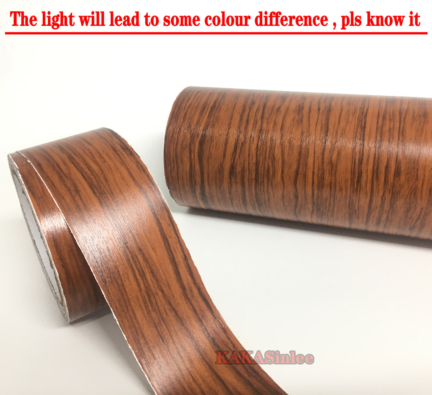 4″ Wide Wood Textured Grain Tape Vinyl Wrap Sticker Furniture Renovation #9723