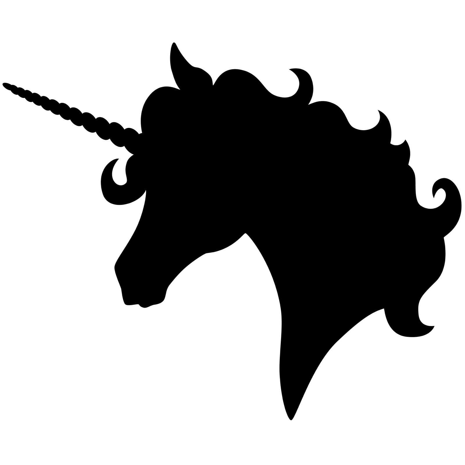 5” Unicorn Horn Silhouette Cutout Scrapbook Embellishments Craft Decor Party