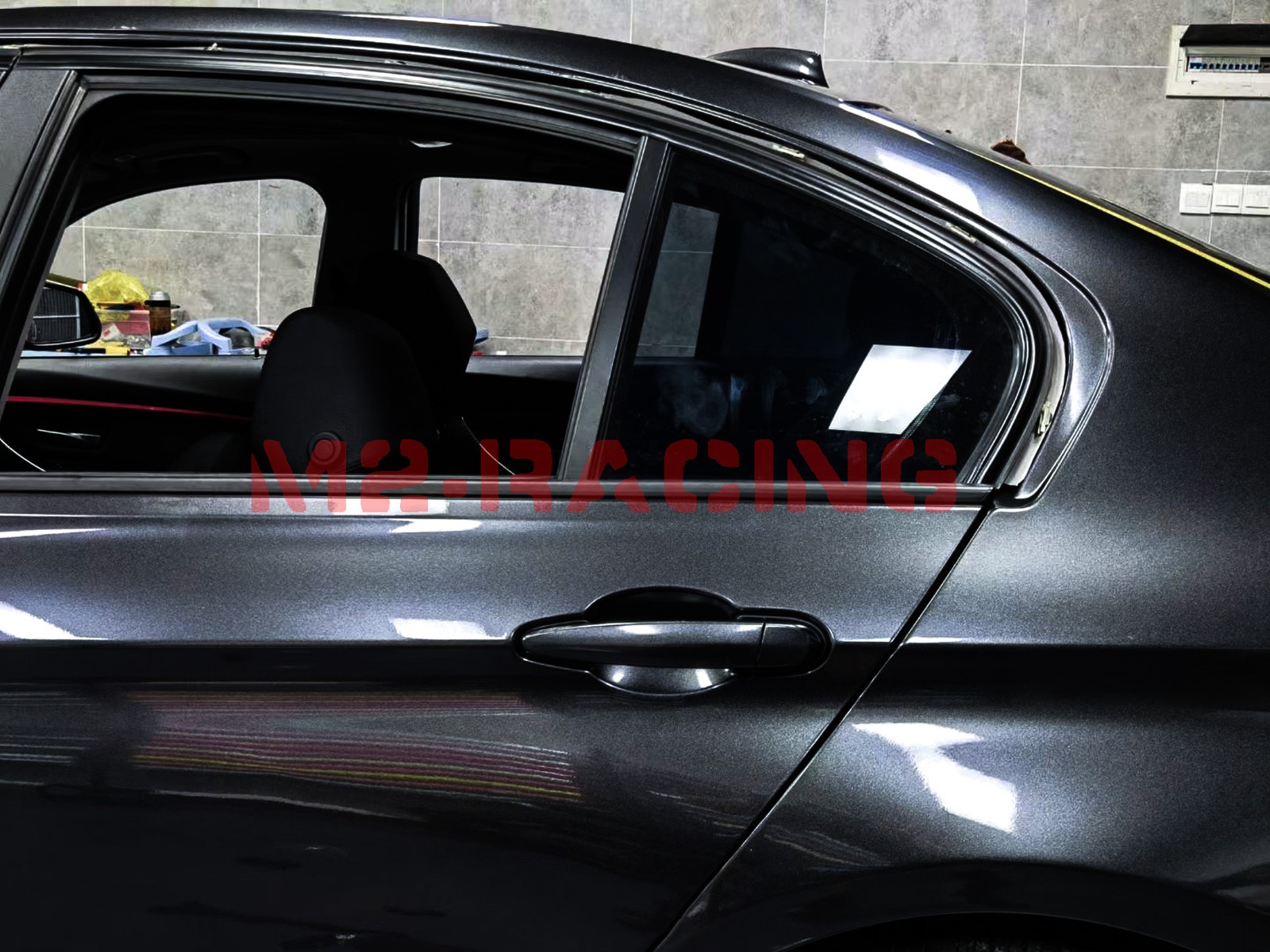 ESSMO PET Super Gloss Metallic Shadow Gray Vehicle Vinyl Wrap Decal Like Paint