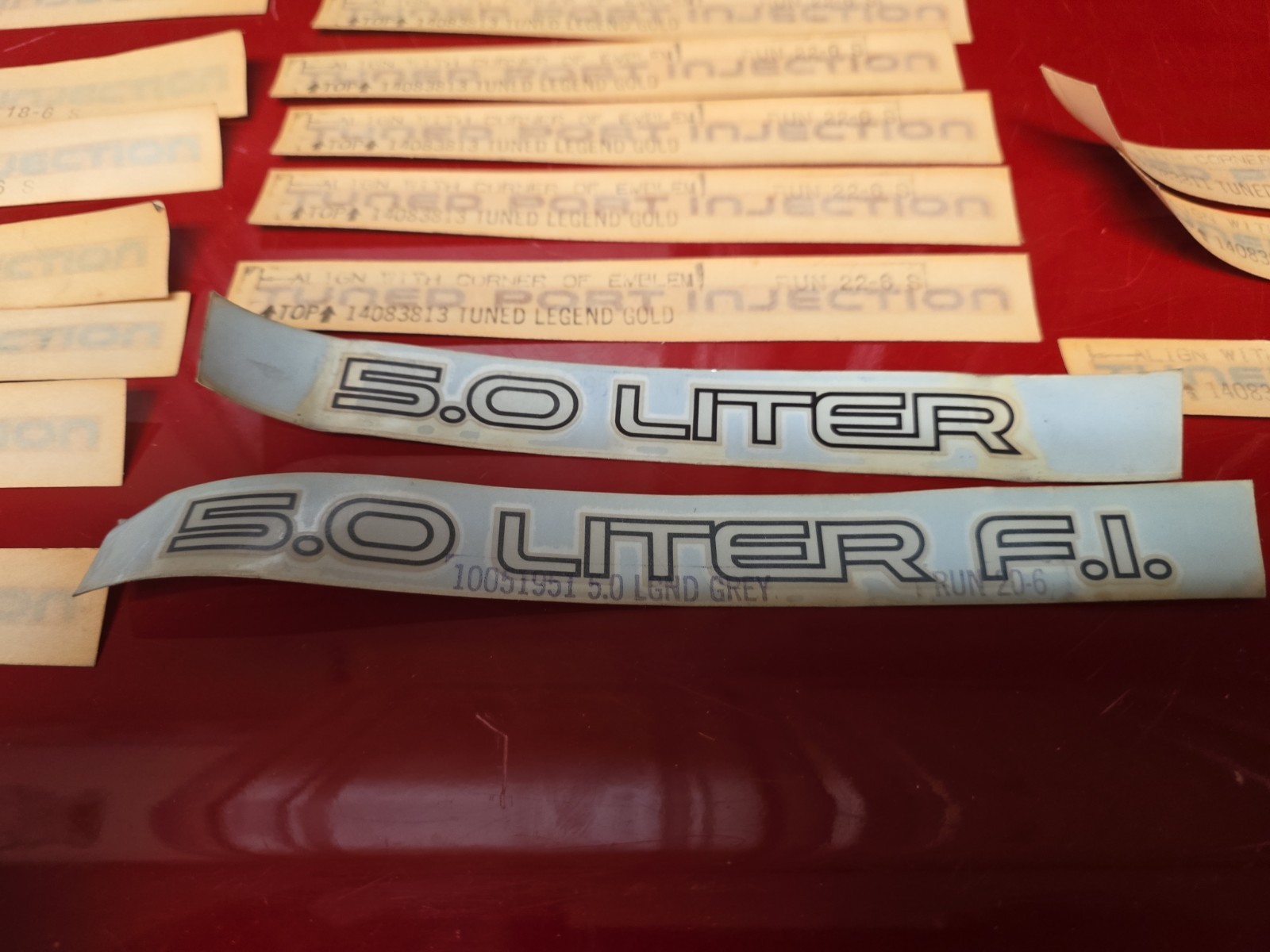 85-90 LOT 26 NOS Tuned Port Injection TPI Rocker Decals Silver,Gold,BLK 5.7 TPI