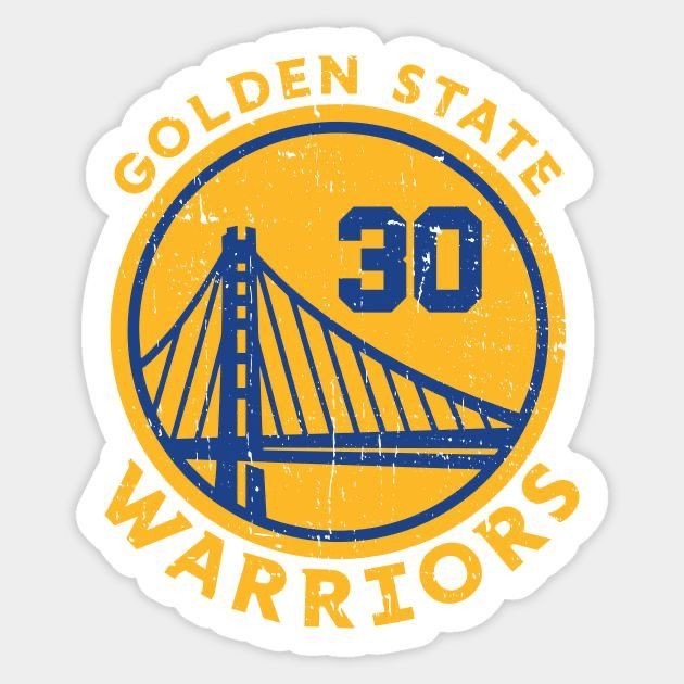 Warriors Basketball Sticker | Blue Gold Vinyl Waterproof Car Laptop Sticker
