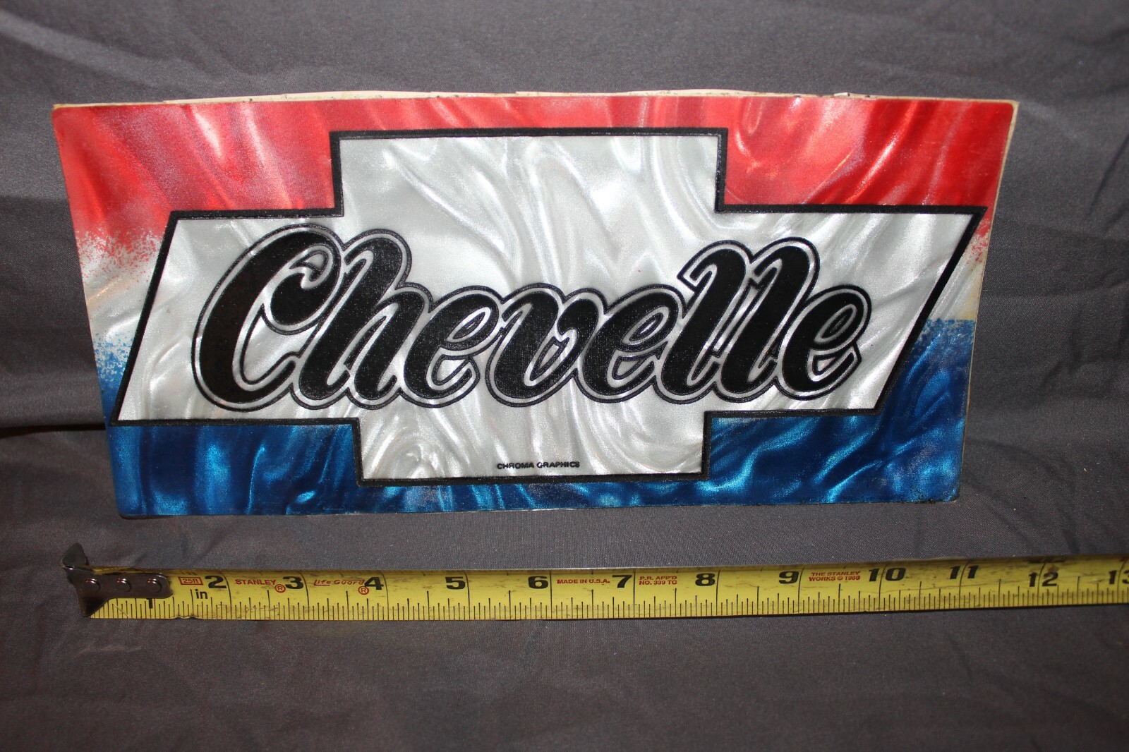 Chroma Graphics Vintage 70s 80s Auto License Plate Decal Chevelle Chevy