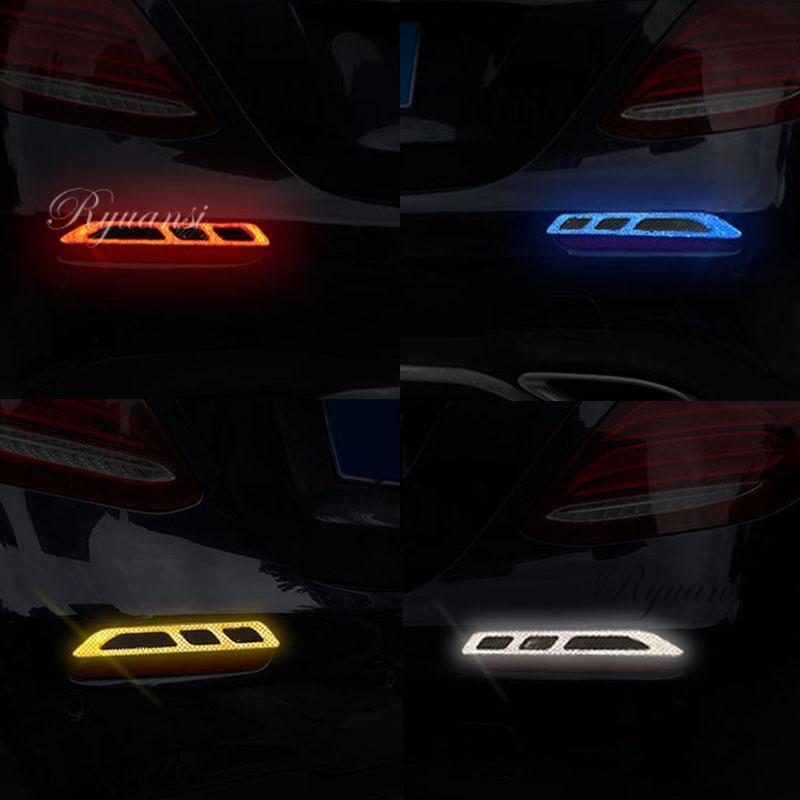 Car Reflective Warning Strip Rear Bumper Trunk Safety Reflector Sticker Decals
