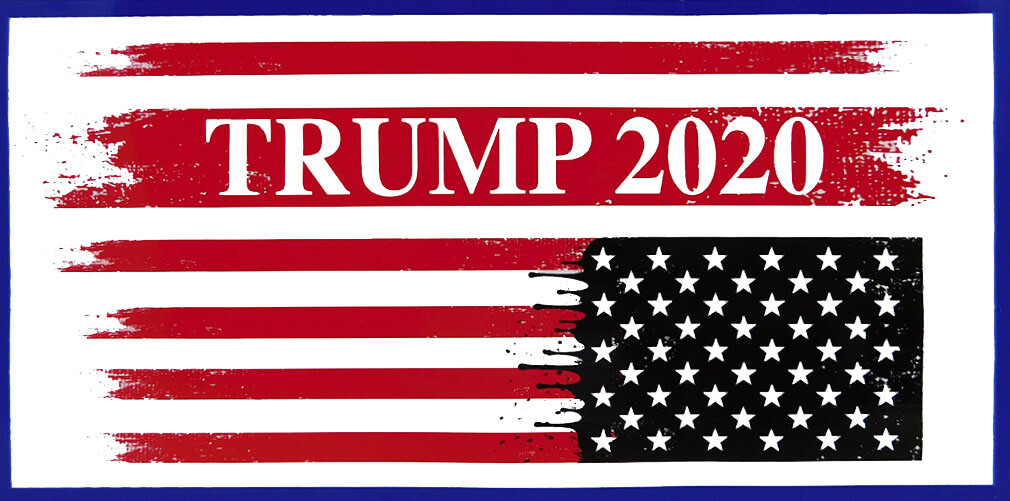 Wholesale Lot of 6 Trump 2020 Upside Down USA Flag Decal Bumper Sticker
