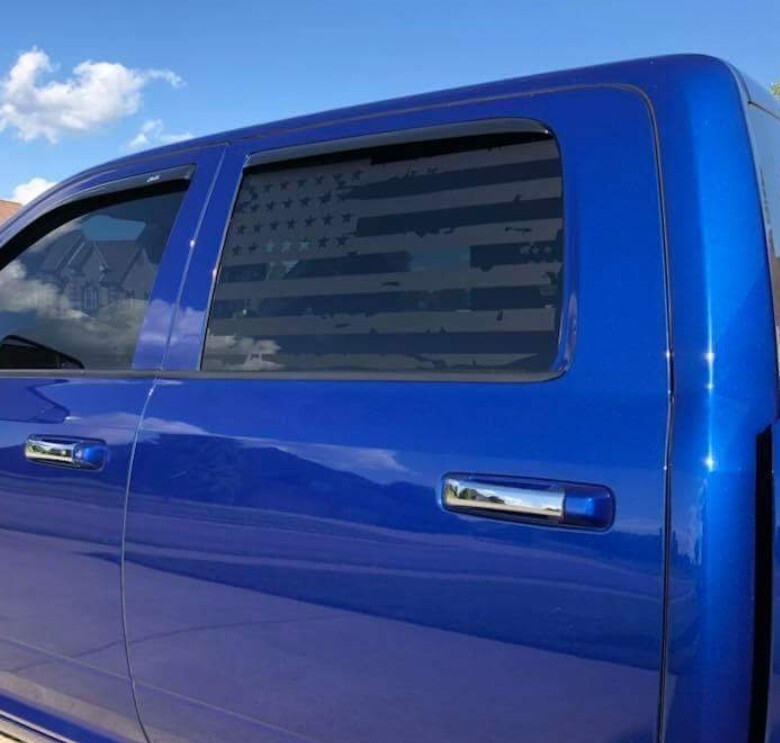 Side window flags. Compatible with Dodge Ram Crew cab. All years. Both sides