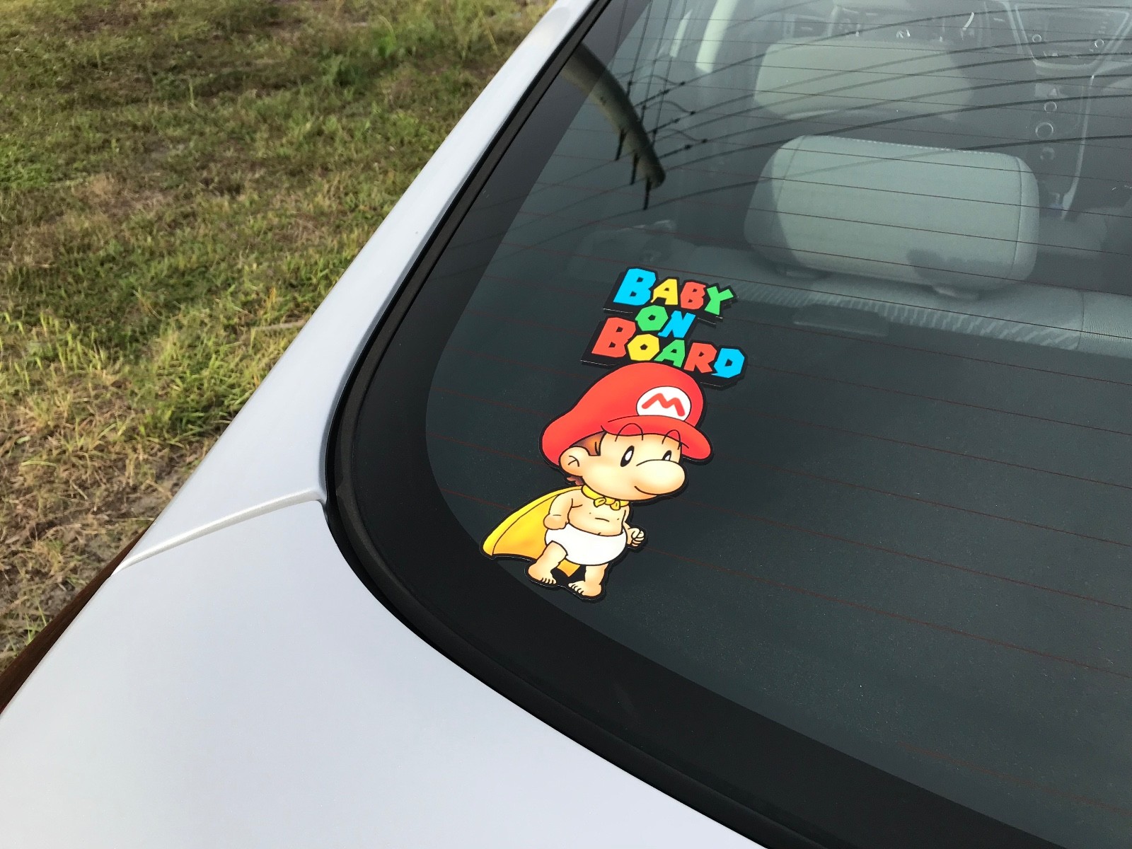 Mario Baby On Board BumperSticker Baby on Board Super Mario Bros Car Decal