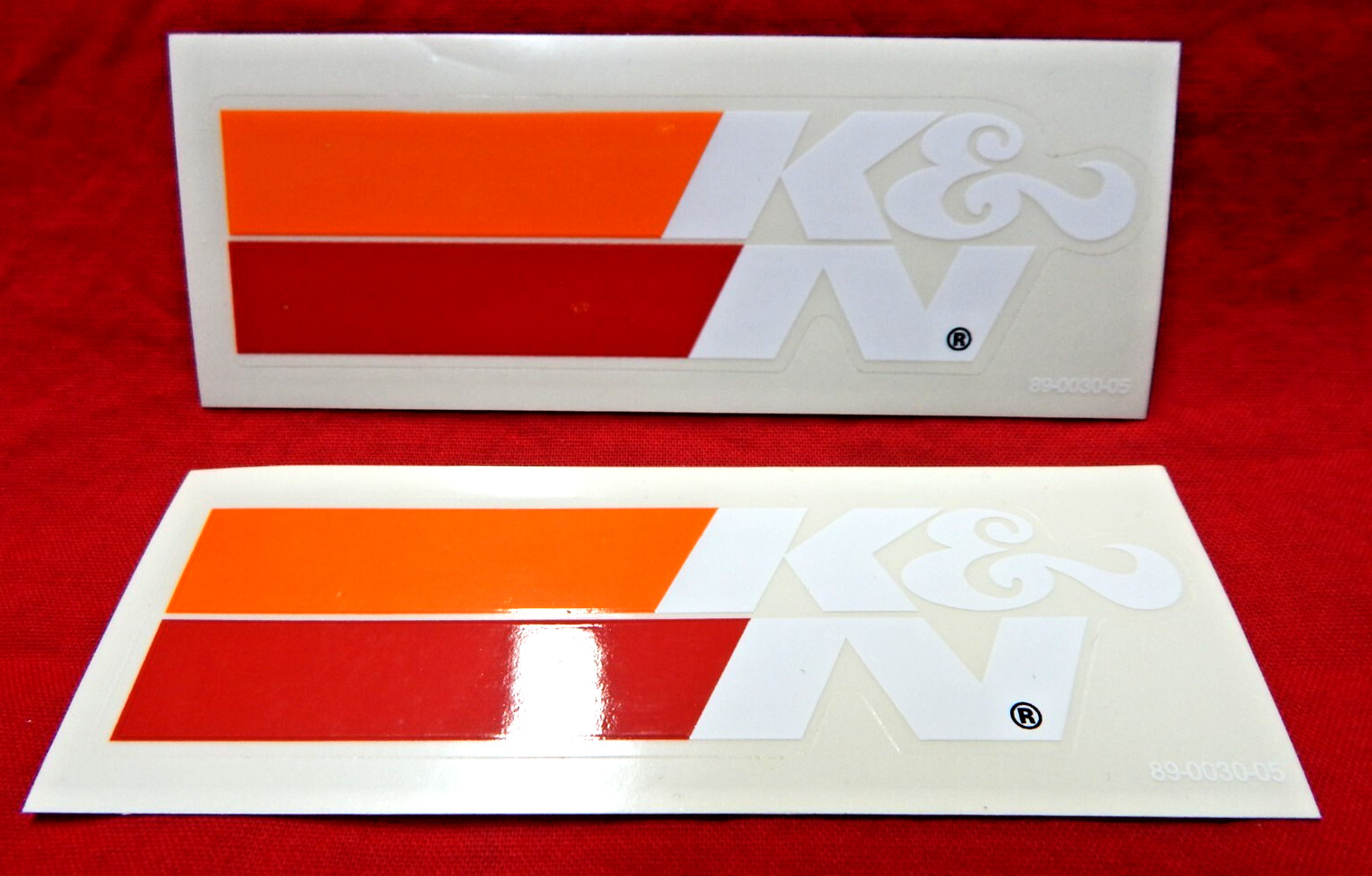 PAIR K&N Small Racing Race Vinyl Sticker Decal 4.5″ x 1.75 (Lot of 2)