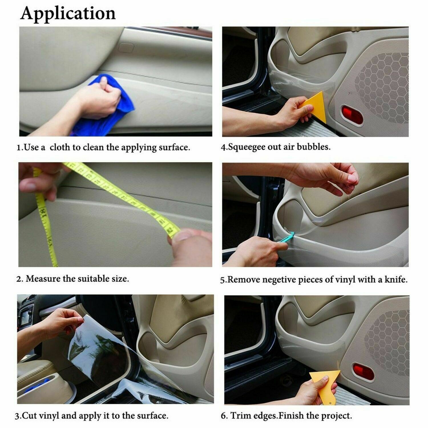 Clear Bra Paint Protection Vinyl Film Wrap Car Paint Scratch Shield 6″x60″