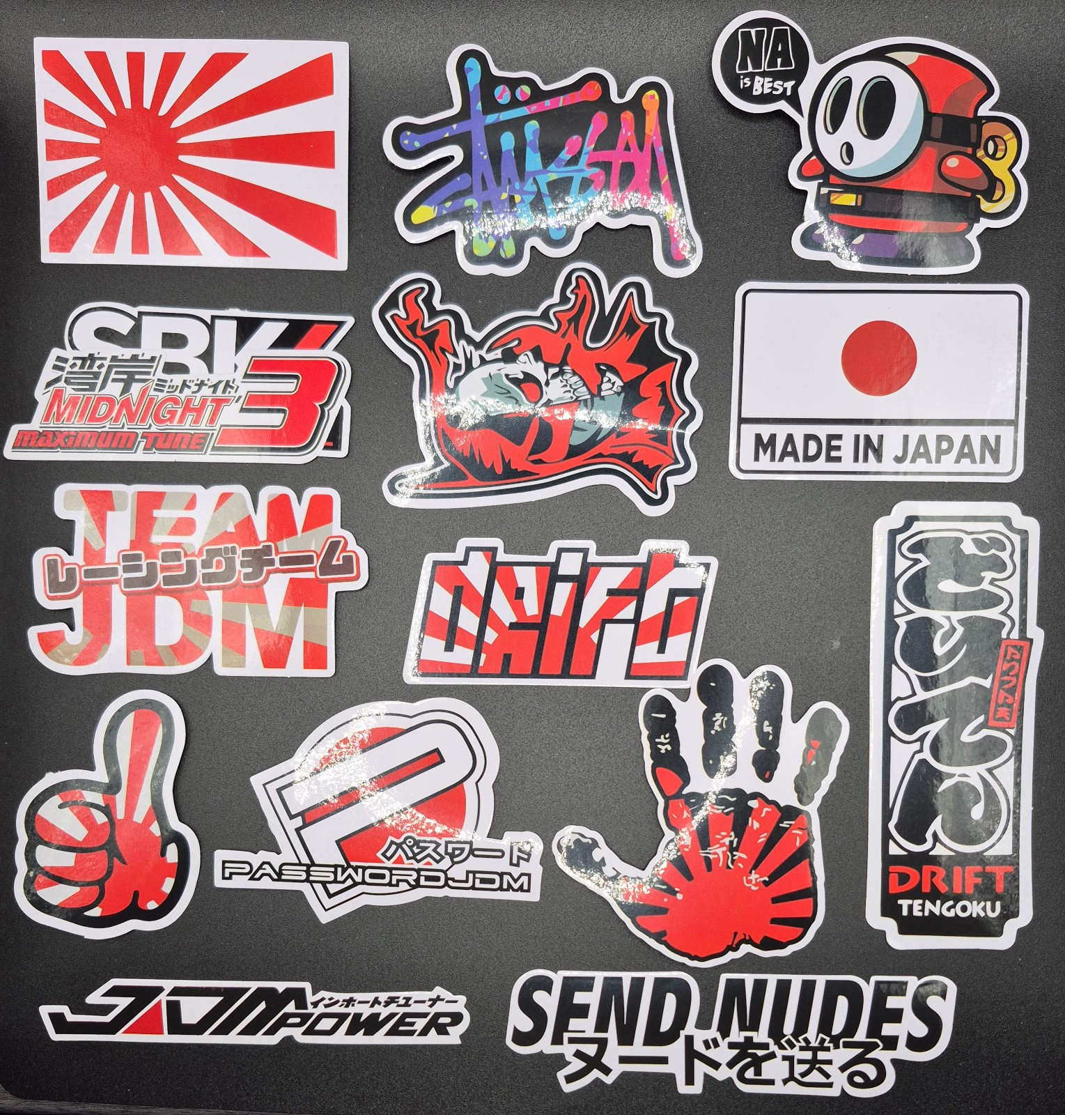 Racing Decals Vinyl 20 Pack Random Assortmet JDM Motocross Motorcycle Stickers