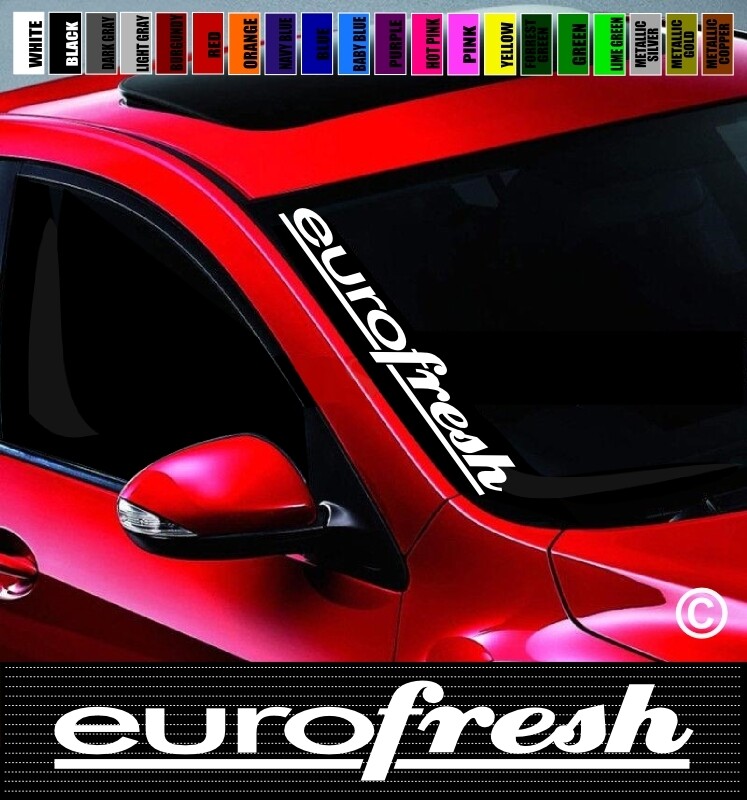 20″ EuroFresh #1 Side Windshield Car Decal Sticker JDM Fits: Volkswagen BMW Audi