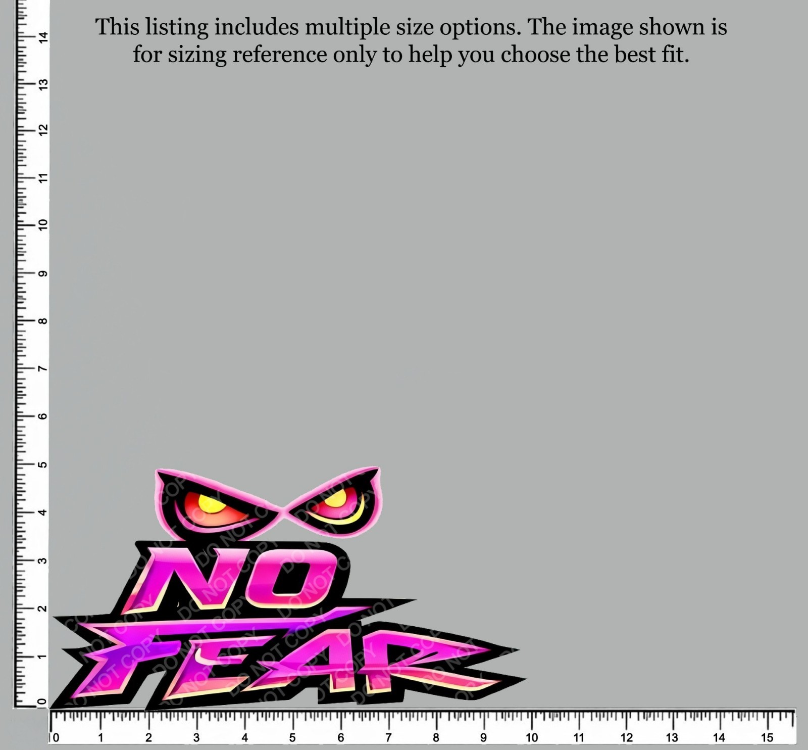 No Fear Motocross Vinyl Decal Graphic Dirt Bike Supercross Weatherproof Sticker
