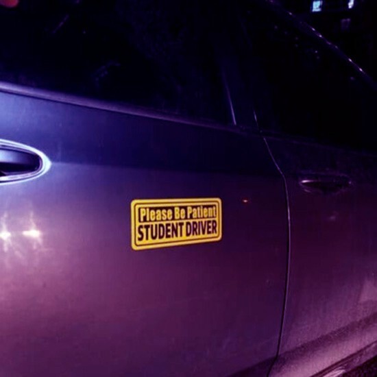 New Student Driver Car Sticker, Magnetic, Waterproof, UV Resistant
