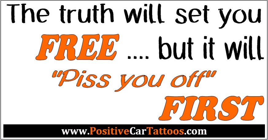 Positive Car tattoo sticker. What other people think of you none of your busines