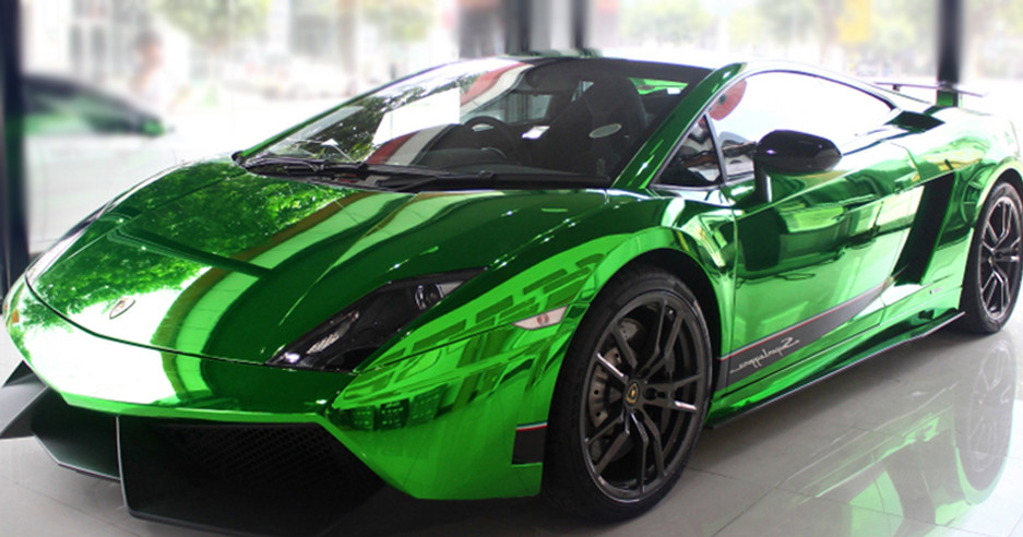 12″ x 60″ Green Chrome Mirror Vinyl Film Wrap Sticker Stretchable 1ft x 5ft