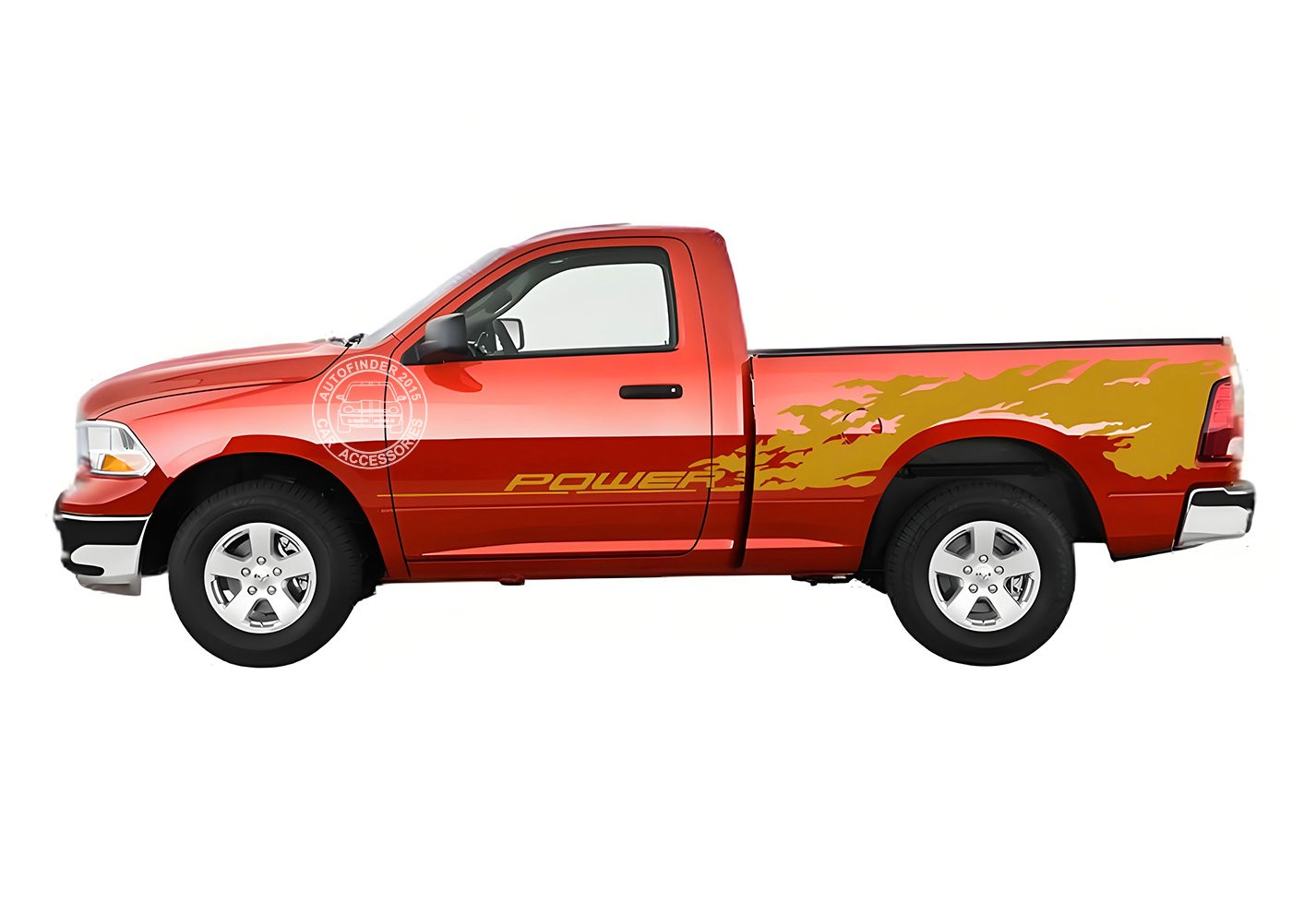 Pickup Truck Distorted Stripe Graphics Sticker For Dodge Ram Toyota Tacoma Hilux