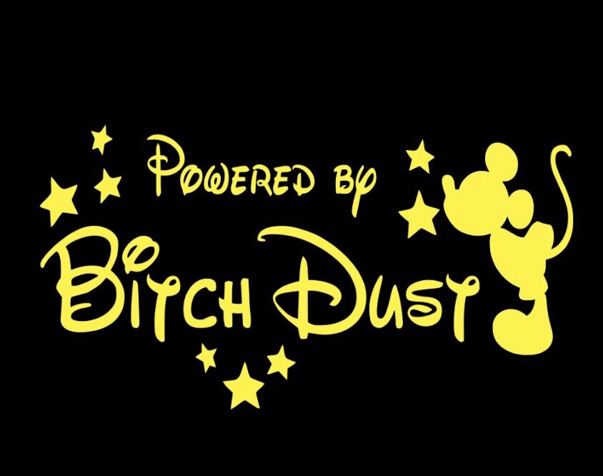 mickey mouse powered by bitch dust disney choose color and size