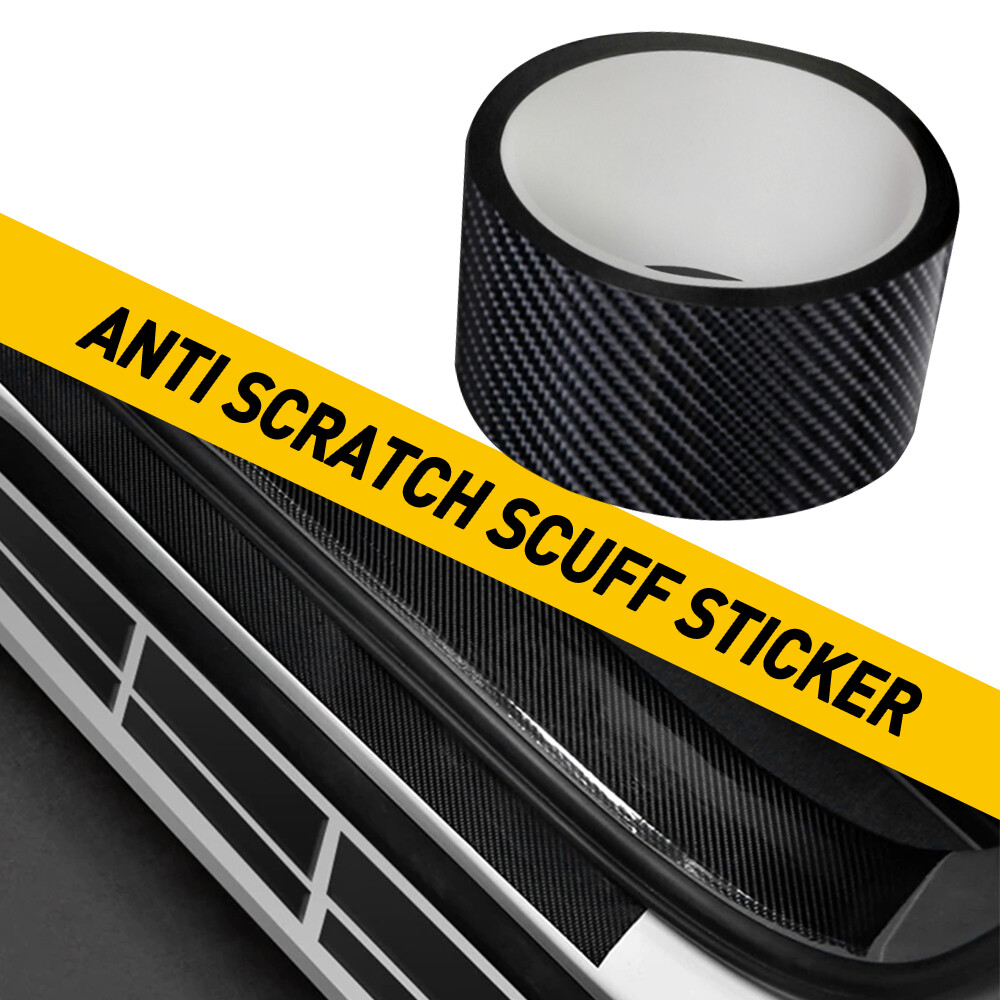 10FT Carbon Fiber Adhesive Tape Car Door Sill Protector Strip Anti Scratch Scuff