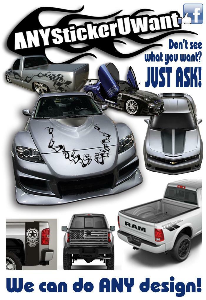 USA American Flag Rear Sliding WindowVinyl Decal Sticker Fits ANY Vehicle