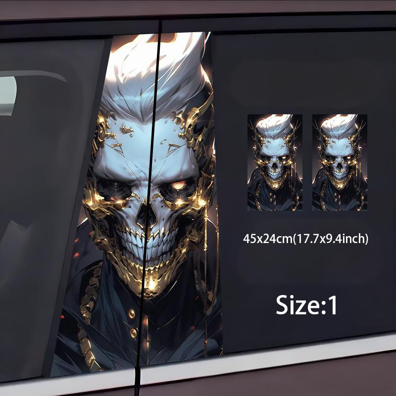 2PCS Halloween Graffiti Joker Car Center Pillar B-Pillar Protective Film