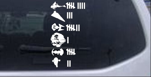 Star Wars Keeping Count Empire Car or Truck Window Laptop Decal Sticker