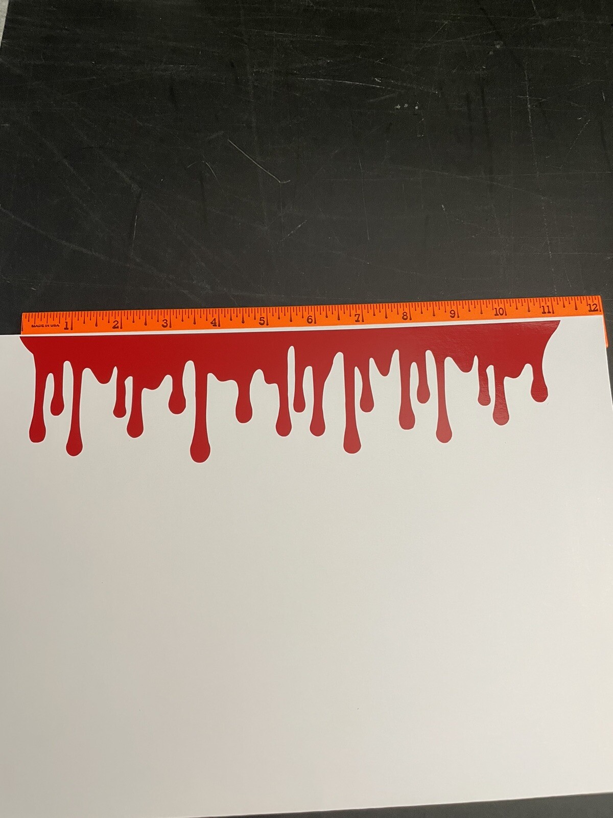 Dripping Blood Vinyl Decal 11″ x 2.7″ Halloween Horror Window Laptop Decor Red