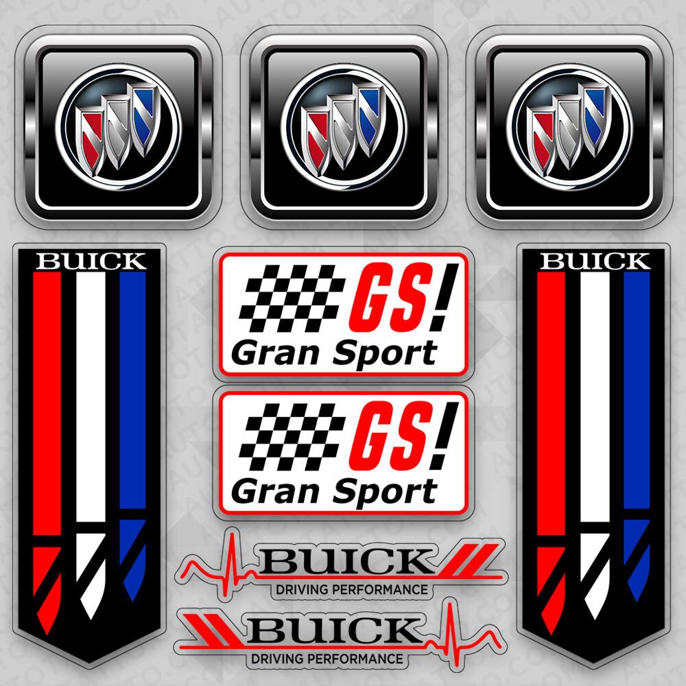 Buick Perofrmance GS Gran Sport Car Medal Logo Sticker Vinyl 3D Decal Decorate