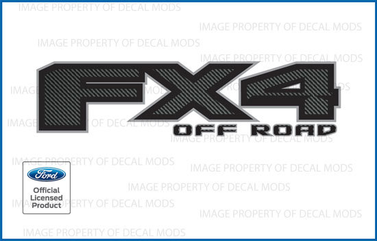 set of 2: 2018 Ford F150 FX4 Off Road Decals Stickers FCFB Carbon Fiber Black