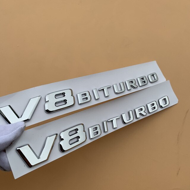 Car Trunk Sticker for Mercedes Benz AMG C43 C63 E43 E63S V12 V8 BITURBO 4MATIC+