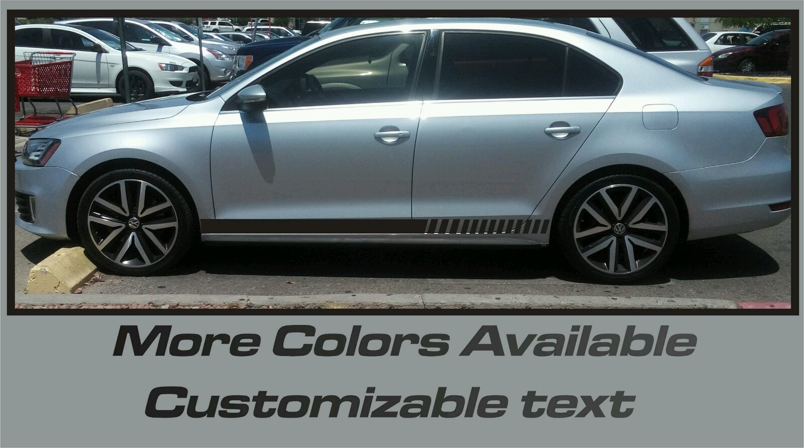 Rocker Panel Vinyl Graphics Decals Side Stripes Fits Volkswagen Jetta Beetle