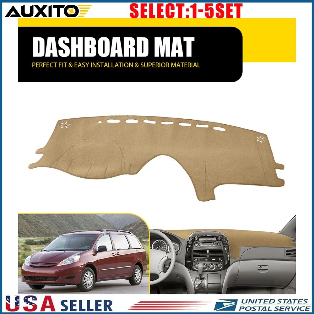 beige Mat Dash Cover for 2004 2005 06 07 Toyota Sienna Dashboard Mat Carpet 1-5X