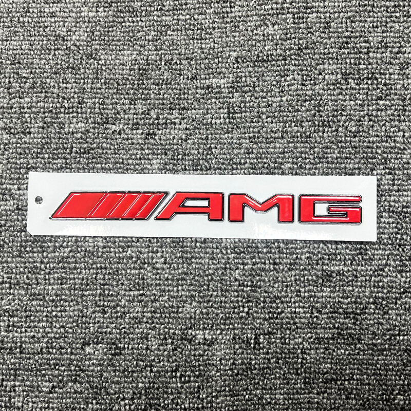 Black Red AMG Number Letters Rear Trunk Badge Emblem for Mercedes Benz