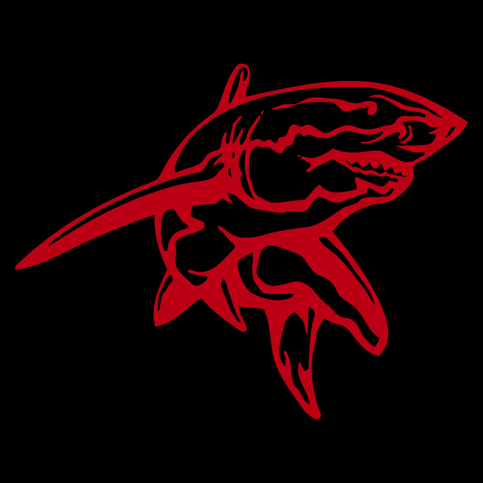 Great White Shark Fish Car Truck Window Wall Vinyl Decal Sticker 6 inches Wide.