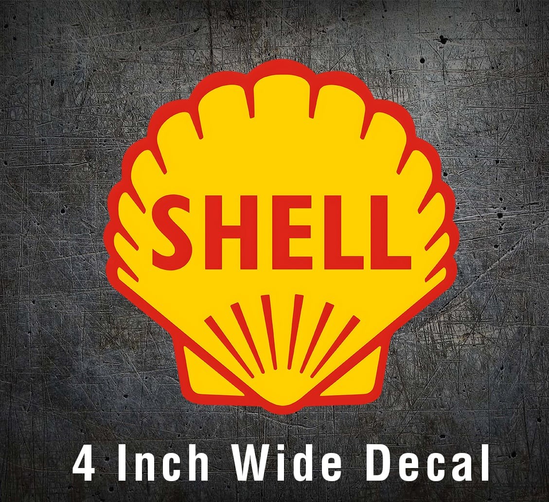 SHELL GASOLINE LOGO VINYL STICKER DECAL TRUCK WINDOW BUMPER WALL CAR USA MADE