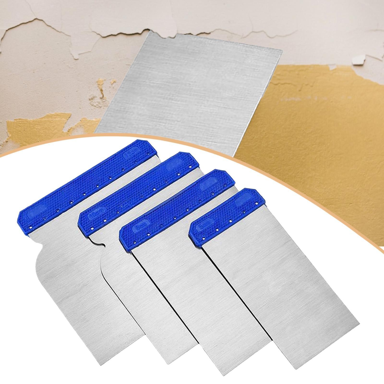 4x Car Body Filler Spreader Putty Scrape Tool Stainless Steel Bubble Removing