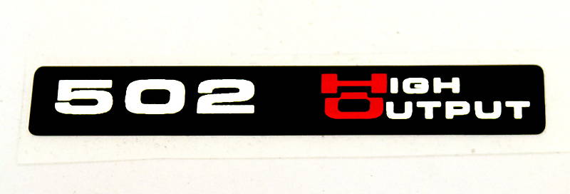 (HO) 502 High Output Emblem (B) Standard