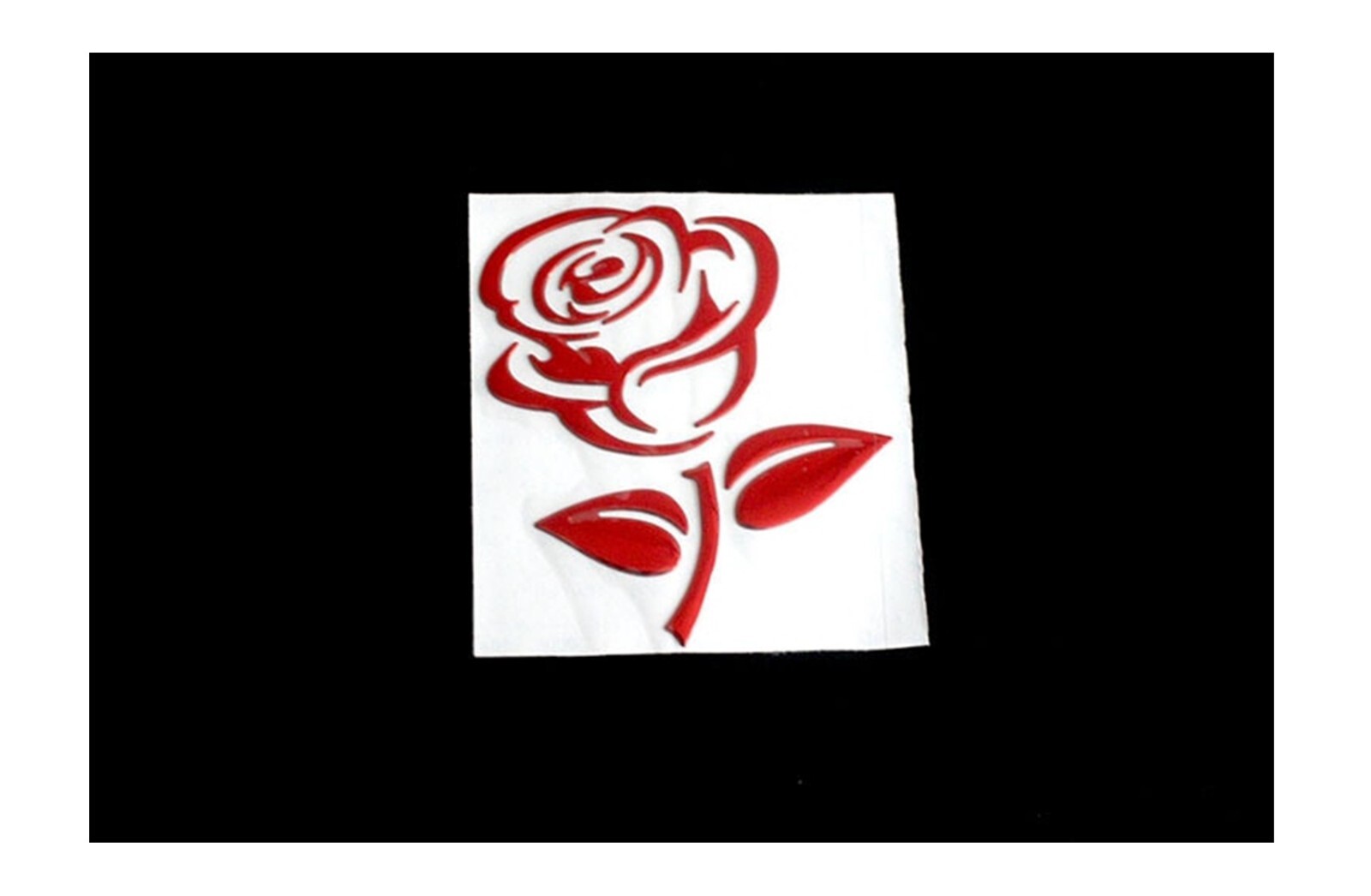 1 pcs – 3D Single Rose Shiny and Polished ABS Stickers, Decals, Emblems