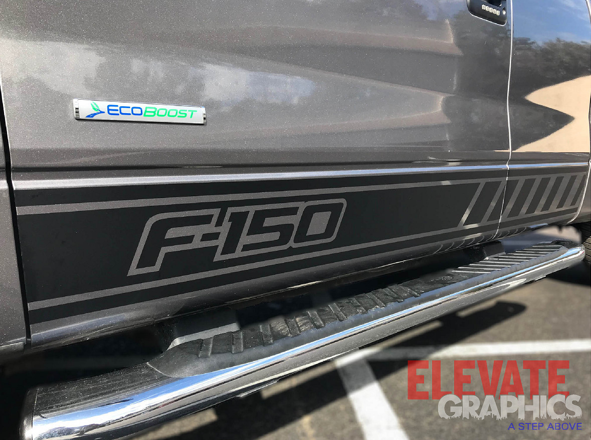 2009-2020 Fits Ford F-150 Rocker Three Stripe 3M Vinyl Decals Graphics Stripes