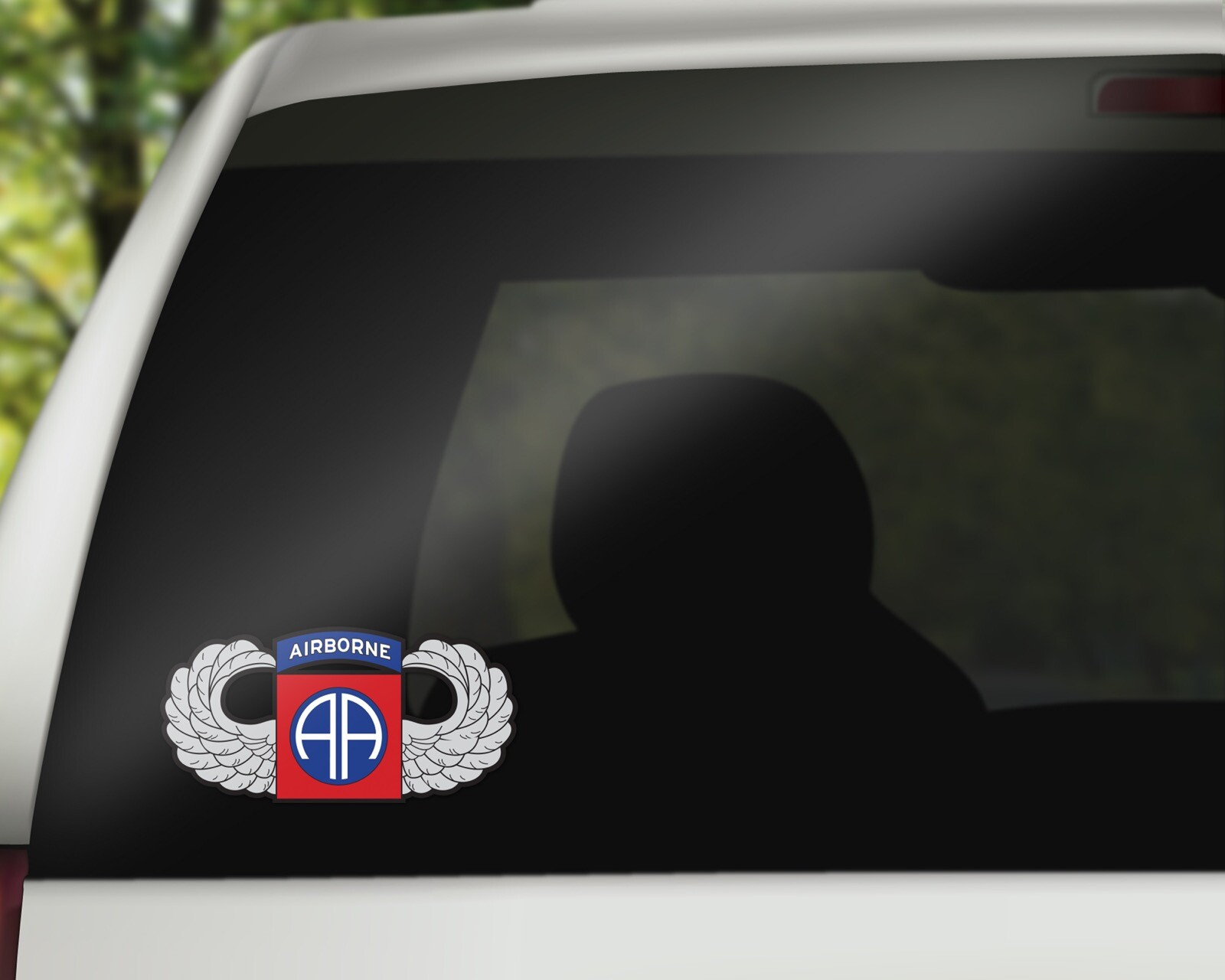 82nd Airborne Parachutist Badge Jump Wings Decal Car Truck Yeti Various Sizes