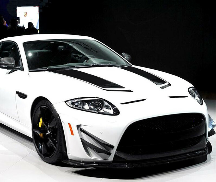 Car Racing Sports stripes Hood Decals Vinyl Bonnet Stickers 85cm Accessories
