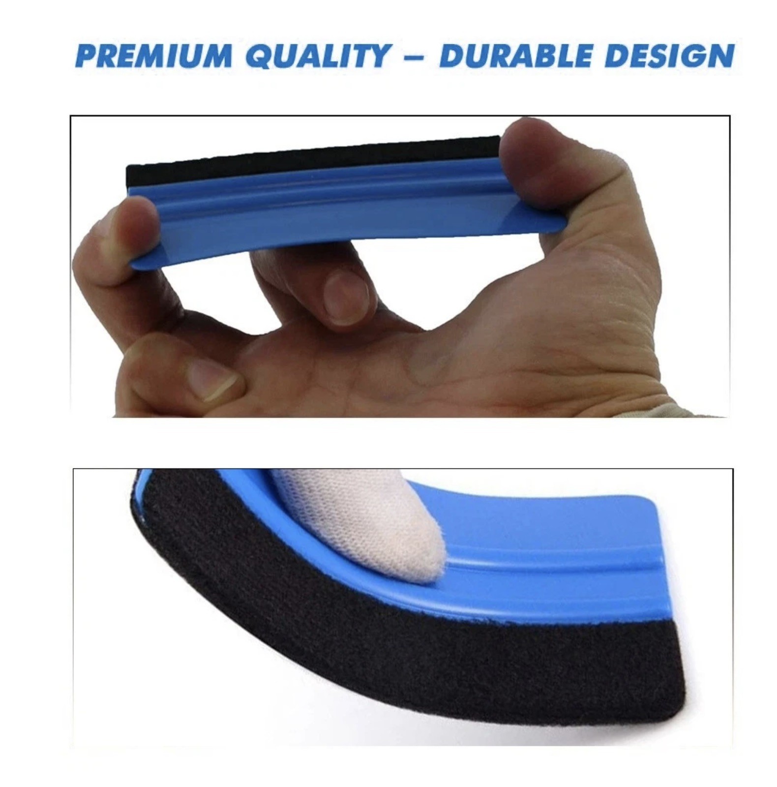 2-Pack 4″ Felt Edge Squeegee Application Tool For Car Vinyl Wrap Scraper Decal