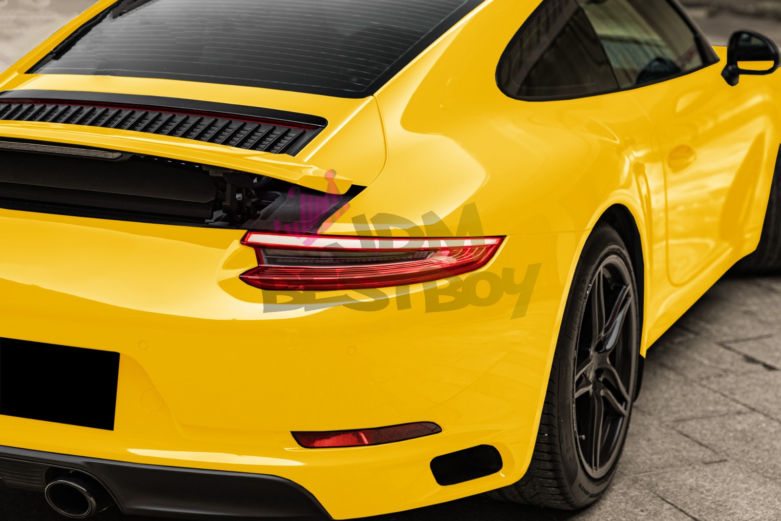 High Gloss Sunflower Yellow Car Vinyl Wrap Sticker Decal Sheet Film Air Release