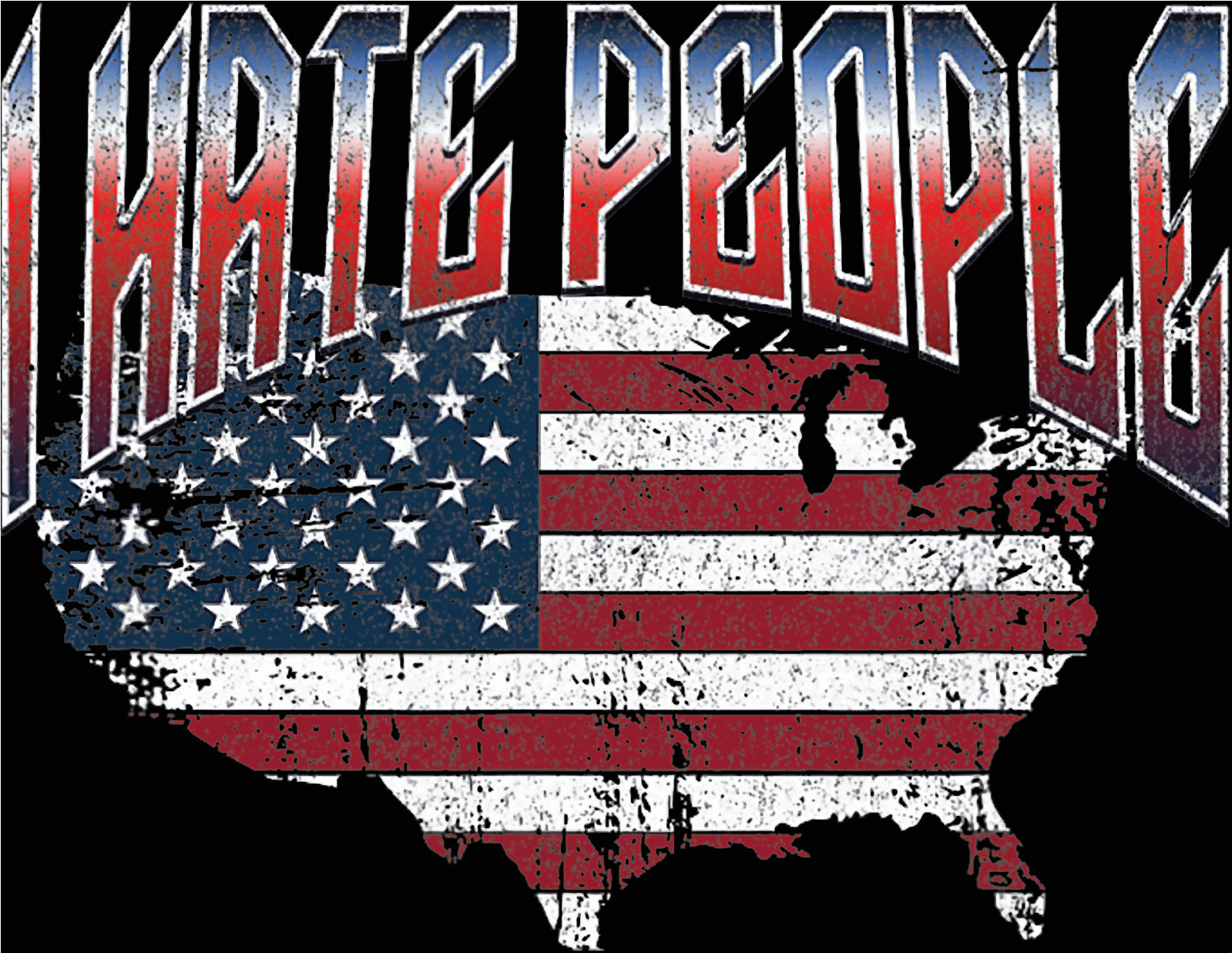 United States Flags I Hate People HIGH QUALITY STICKER 3M CAR TRUCK Window’s