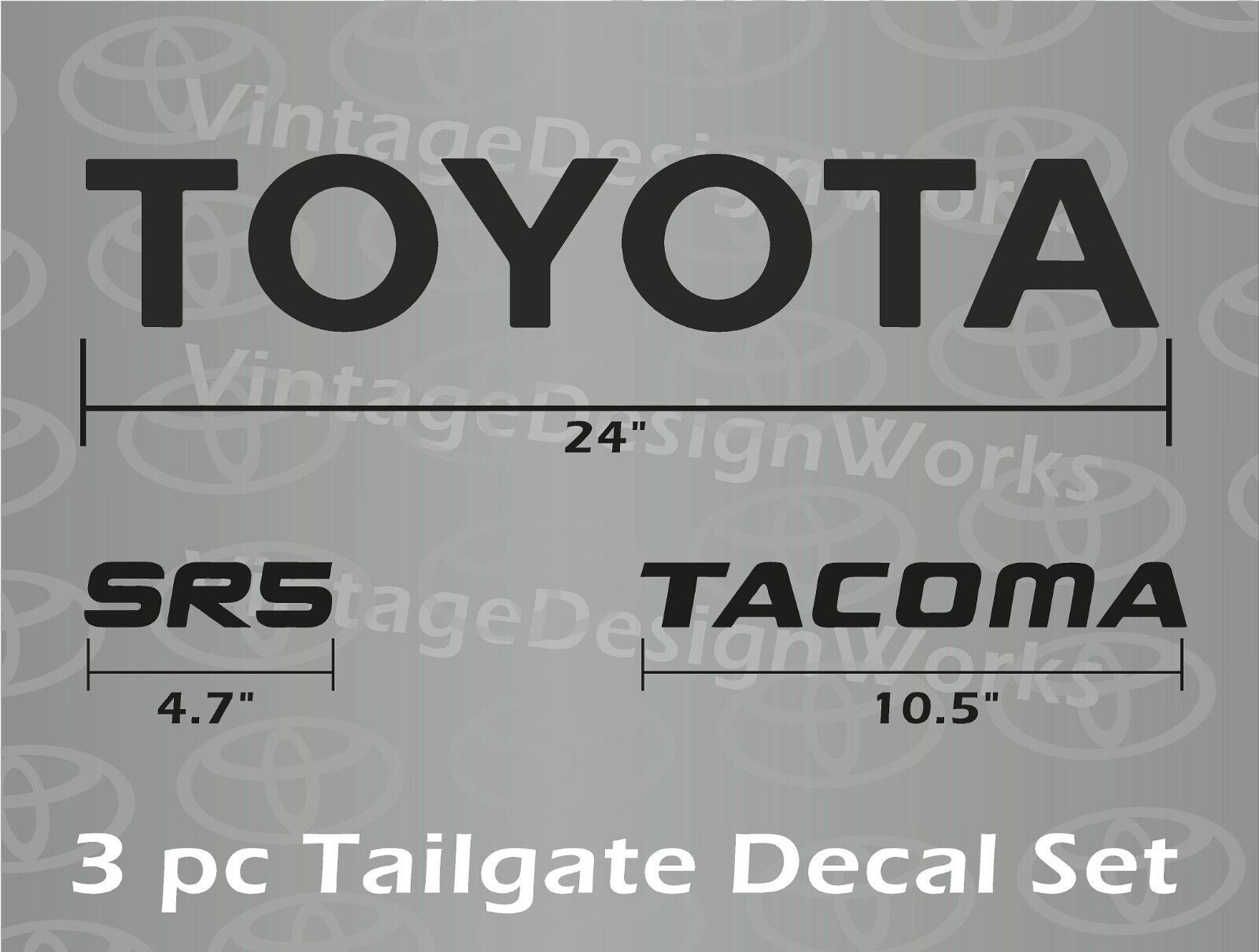 TOYOTA TACOMA SR5 TRUCK TAILGATE LOGOS DECAL 89-99 Tacoma pickup
