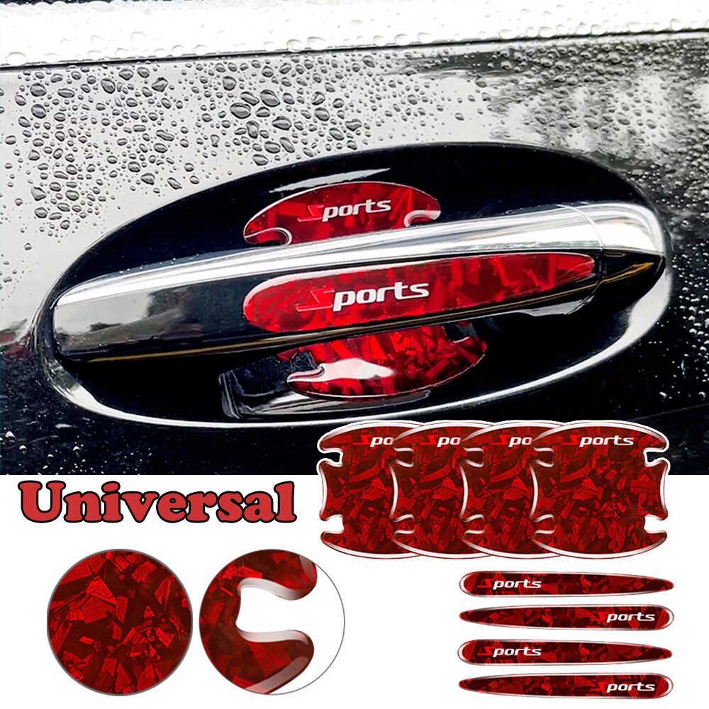 8PCS Car Door Handle Bowl Stickers Protector Covers Anti-Scratch Accessories