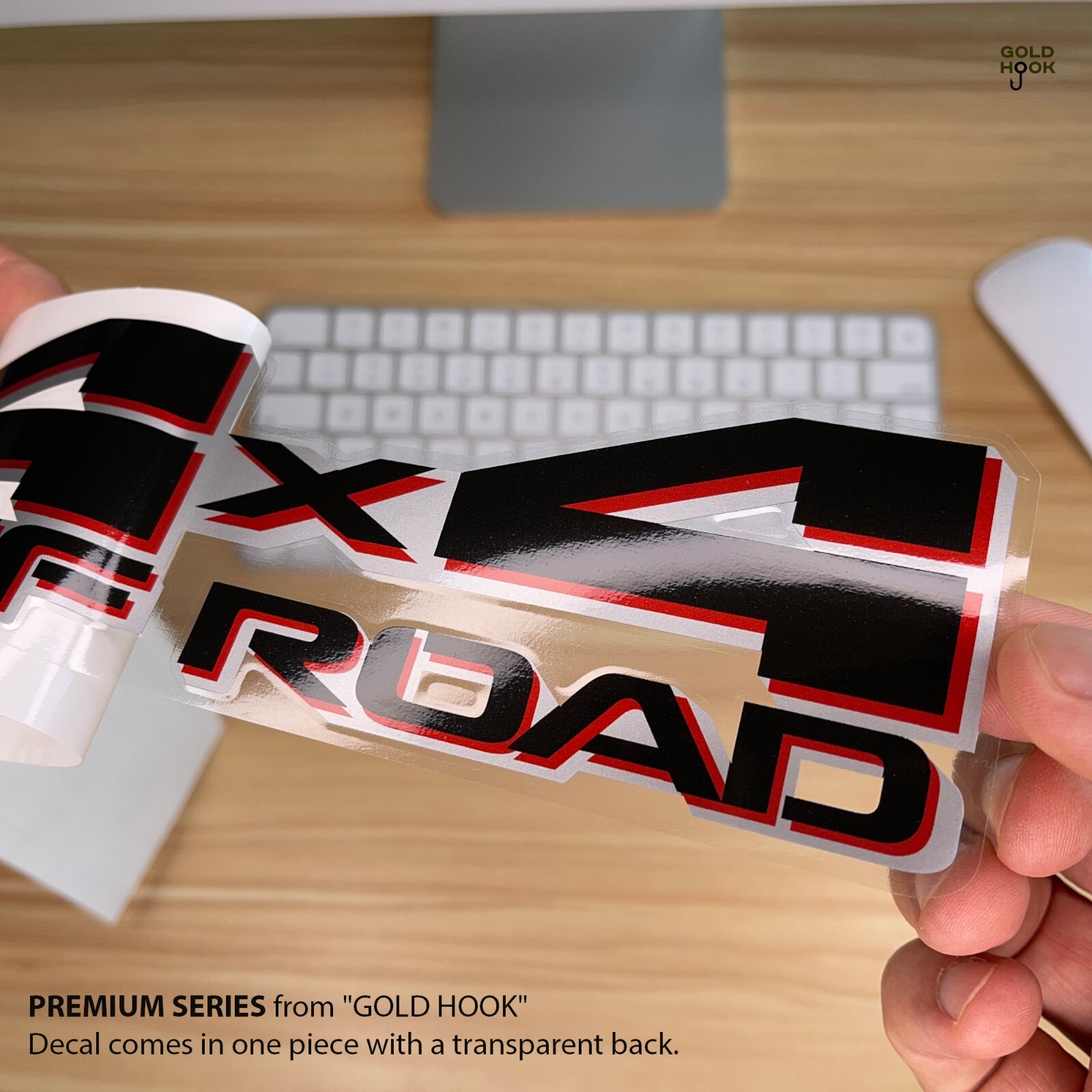 2X GOLD HOOK TRD 4×4 Off Road Decals Stickers for Toyota Tundra 2022 2023