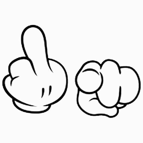 F U Funny Car Window Decal Graphic Truck Bumper Middle Finger Sticker