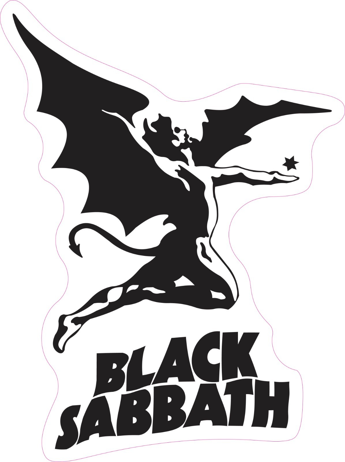 Black Sabbath Logo Option 1 Vinyl Bumper Sticker Window Decal
