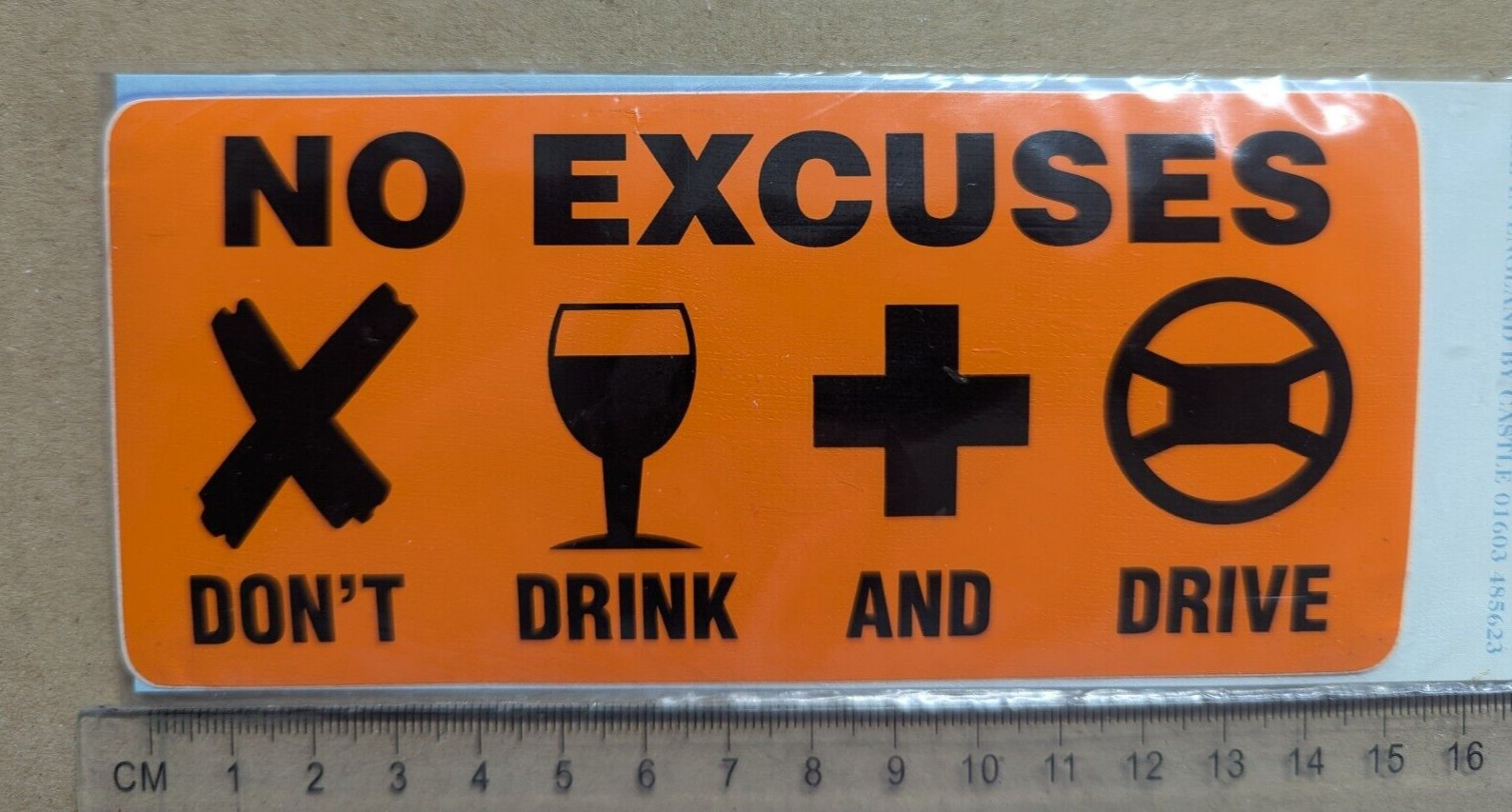 No Excuses Funny Sign Car Van Vinyl Bumper Sticker Decal Emblem Window