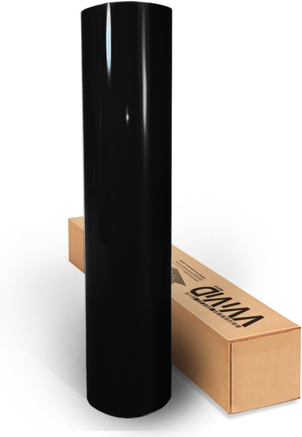 Stretchable Gloss Black Vinyl Wrap 1/2ft x 5ft – No Bubbles, Professional Finish